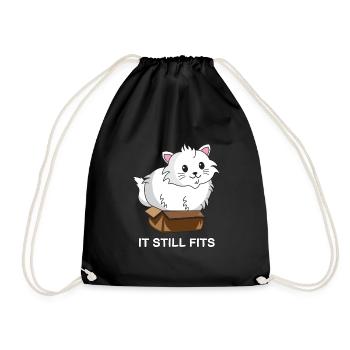boîte à chat | Chat | Carton | ça tient toujours | drôle - Sac de sport léger - noir - Devant