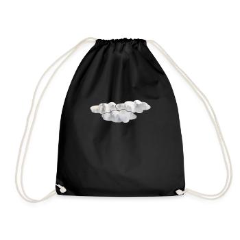 Clouds - Drawstring Bag - black - Front