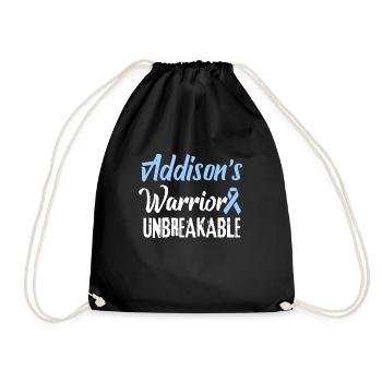 Addison's Disease Awareness Warrior - Drawstring Bag - black - Front