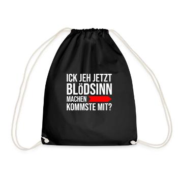 Berlin slang lustig blödsinn dialekt berliner - Turnbeutel - Schwarz - Vorne