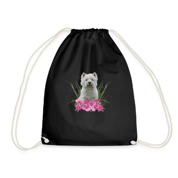 West Highland Terrier - Turnbeutel - Schwarz - Vorne