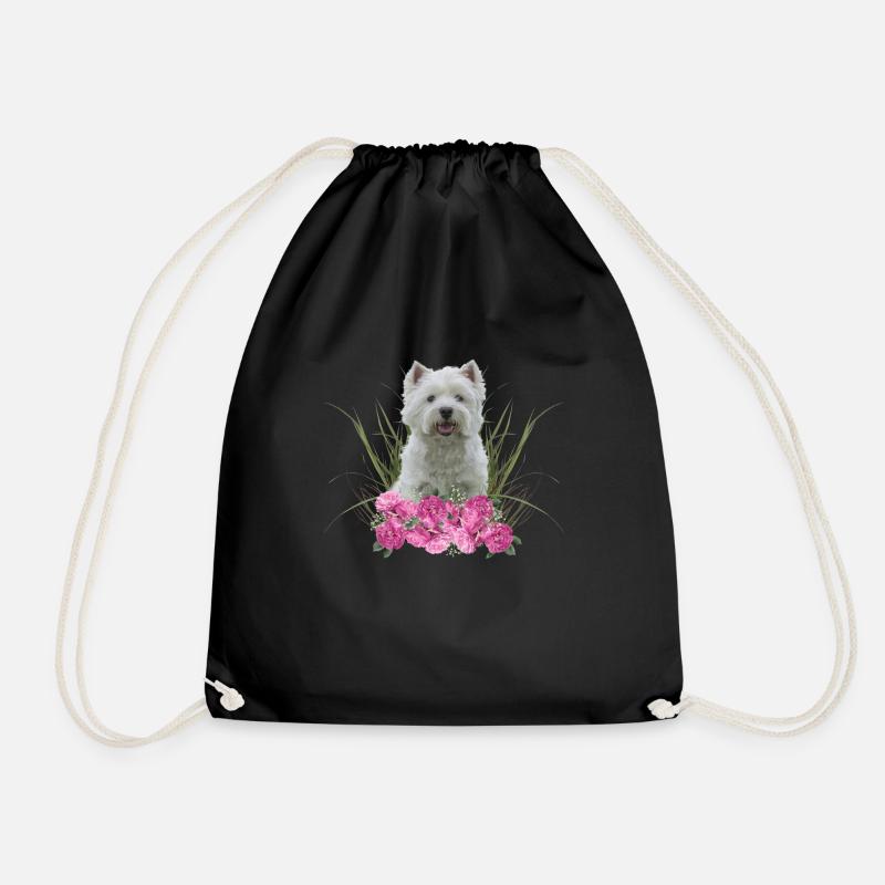 West Highland Terrier - Turnbeutel - Schwarz