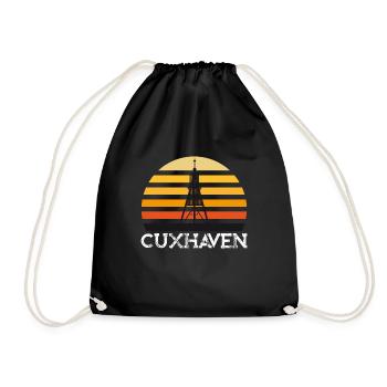 Cuxhaven Nordseestadt Cuxhaven Niedersachsen - Turnbeutel - Schwarz - Vorne