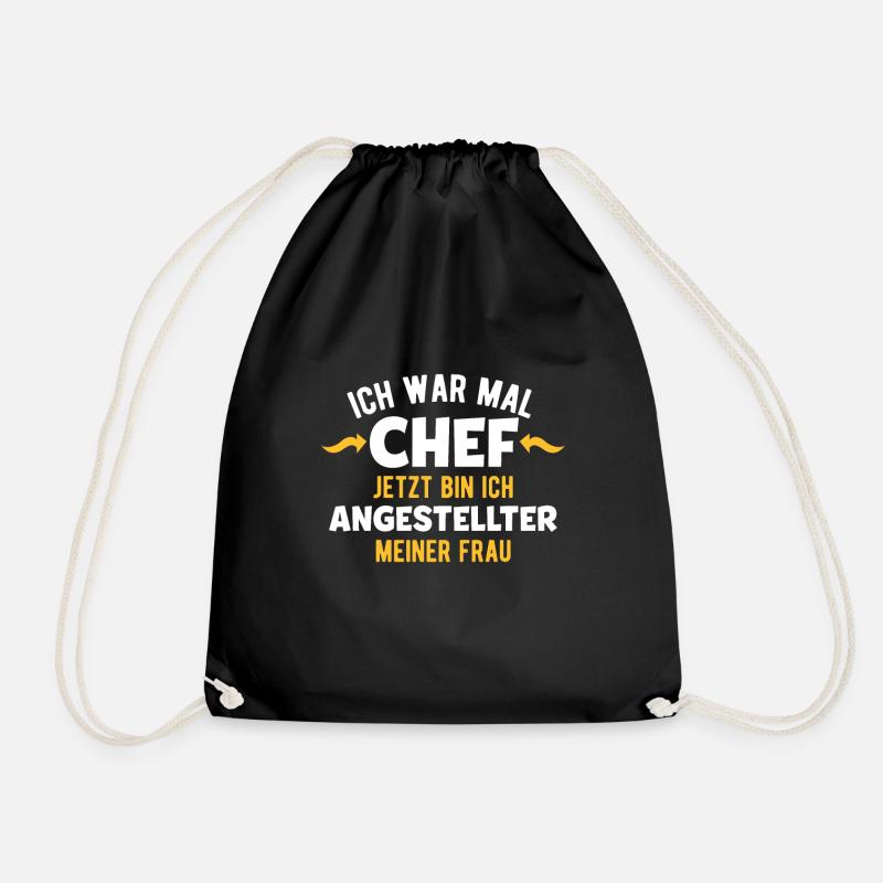 lustiger spruch lustige Sprüche rente von chef - Turnbeutel - Schwarz