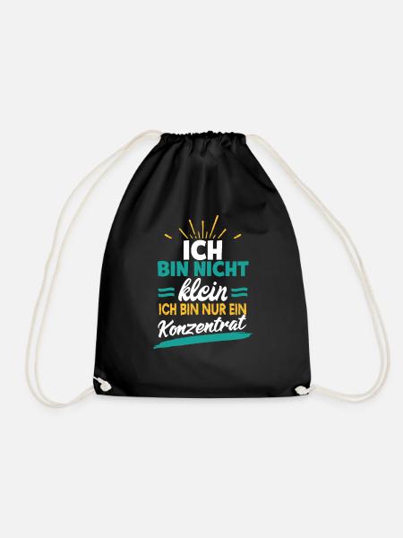Spruch für kleine - ich bin nicht klein ich bin - Turnbeutel - Schwarz