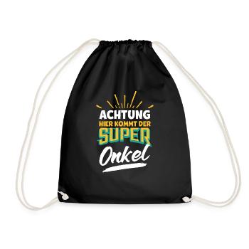 Uncle Super Uncle - Drawstring Bag - black - Front