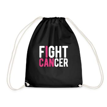 Fight cancer - Drawstring Bag - black - Front