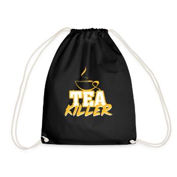 Teetrinker Tee - Turnbeutel - Schwarz - Vorne
