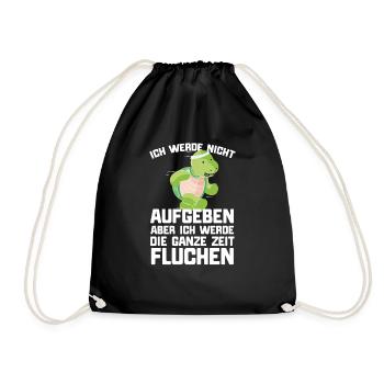 Jogging Jogging Marathon Funny saying Elephant - Drawstring Bag - black - Front