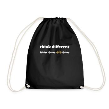 Cyclists, Cycling - Drawstring Bag - black - Front