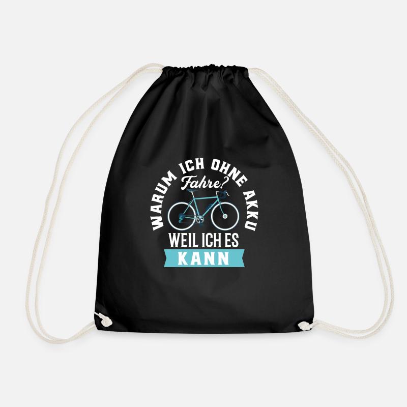 Cycling - Drawstring Bag - black