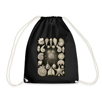 Ernst Haeckel -Thalamophora - Drawstring Bag - black - Front