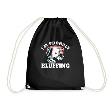Poker Poker Players - Drawstring Bag - black - Front