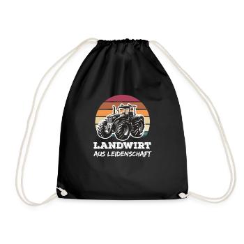 Landwirt aus Leidenschaft - Turnbeutel - Schwarz - Vorne