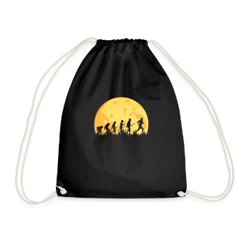 Evolution Running Runners Marathon Jogging Jogger - Drawstring Bag - black - Front