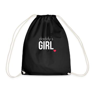 Daddy's Girl - Drawstring Bag - black - Front