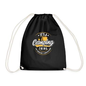 Camping Camper Spruch - Sac de sport léger - noir - Devant