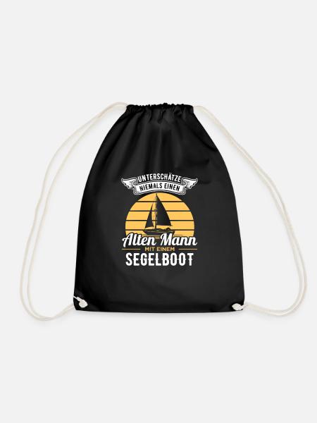 Segelboot Segelboote - Turnbeutel - Schwarz