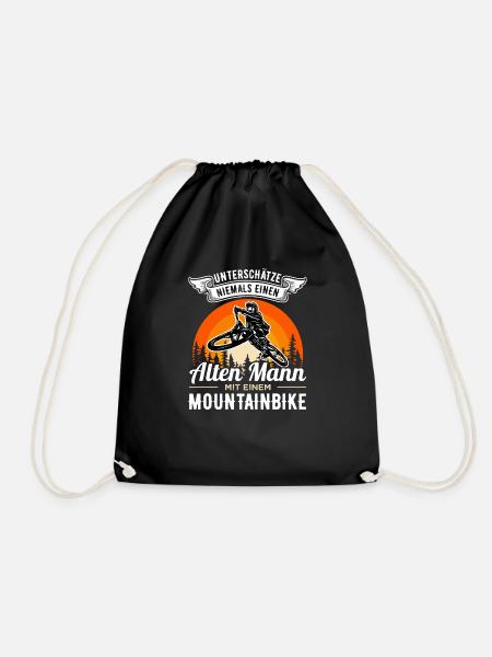 Mountainbiker Mountainbike Moutainbiken - Turnbeutel - Schwarz