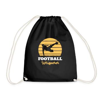 Funny Football Whisperer - Drawstring Bag - black - Front