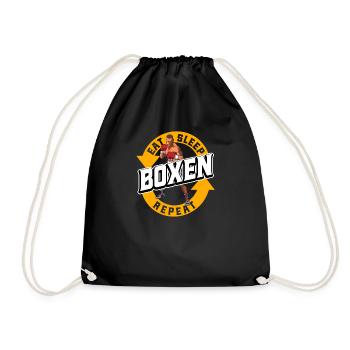 Eat Sleep Boxen Repeat Boxer Boxen Boxsport - Turnbeutel - Schwarz - Vorne