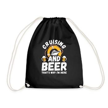 Croisière Croisière Vacances Buveur de bière - Sac de sport léger - noir - Devant