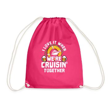 Kreuzfahrt Kreuzfahrturlaub Paar Kreuzfahrt - Turnbeutel - Fuchsia - Vorne
