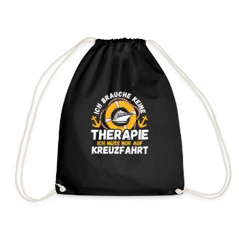 Kreuzfahrt Urlaub - Turnbeutel - Schwarz - Vorne
