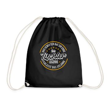 TISCHLER pension 2023 leaves a true legend - Drawstring Bag - black - Front