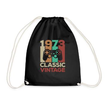 1973 50e anniversaire Retro Vintage Gamer - Sac de sport léger - noir - Devant