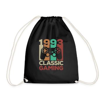 1993 30e anniversaire Retro Vintage Gamer - Sac de sport léger - noir - Devant