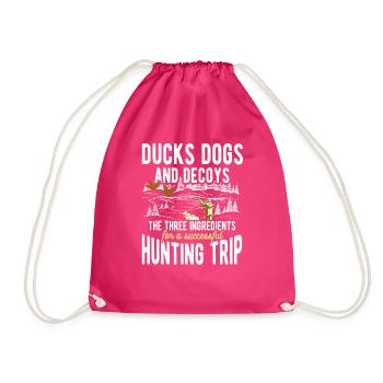 Entenjäger Entenjagd Jagdhunde Jagdausflug - Turnbeutel - Fuchsia - Vorne