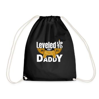 Leveled Up To Daddy 2023 - Drawstring Bag - black - Front