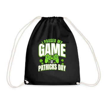 Gaming Game Gamer I created my game for the St. - Drawstring Bag - black - Front