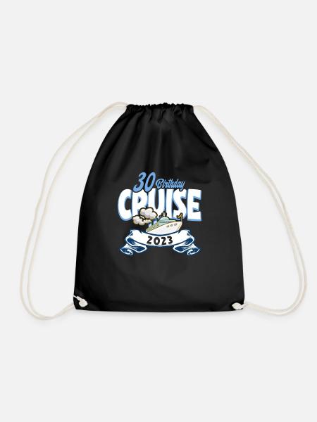 Cruise Cruise Travelers 30th Birthday - Drawstring Bag - black