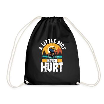 Saying mountain biker - Drawstring Bag - black - Front