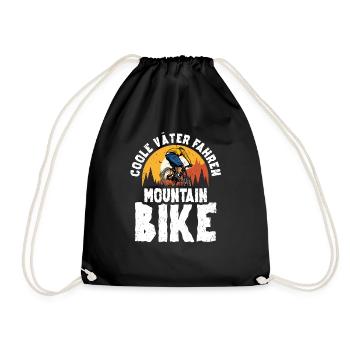 Mountain Bike Papa Vater - Turnbeutel - Schwarz - Vorne