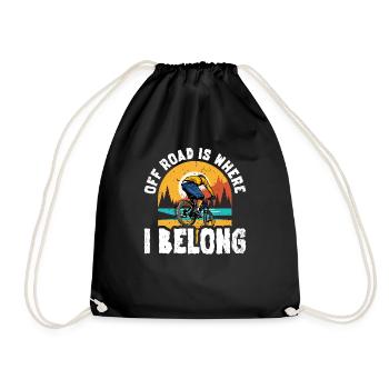 Fun mountain biker - Drawstring Bag - black - Front