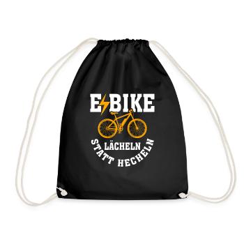 Les retraités du vélo électrique sourient au lieu de haleter - Sac de sport léger - noir - Devant