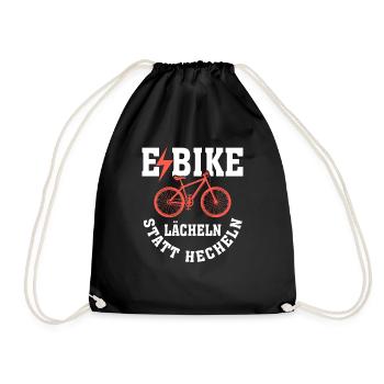 Les retraités du vélo électrique sourient au lieu de haleter - Sac de sport léger - noir - Devant