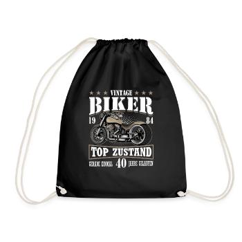 40e anniversaire 1984 motocycliste moto - Sac de sport léger - noir - Devant