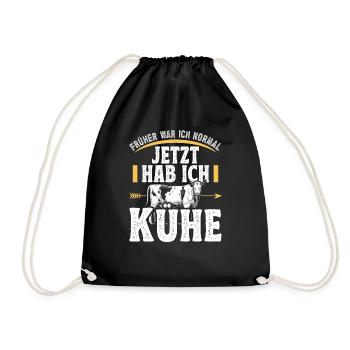Landwirt Milchbauer Kuhbauer Kuhliebhaber - Turnbeutel - Schwarz - Vorne