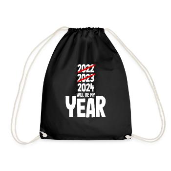 Le réveillon du Nouvel An 2024 sera mon année - Sac de sport léger - noir - Devant