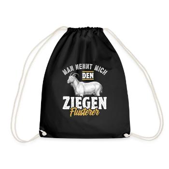 Ziegenzüchter Ziegenhalter - Turnbeutel - Schwarz - Vorne