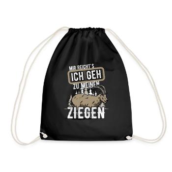 Ziegenzüchter Ziegenhalter - Turnbeutel - Schwarz - Vorne
