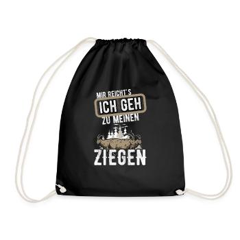 Ziegen Spruch Ziegenhalter - Turnbeutel - Schwarz - Vorne