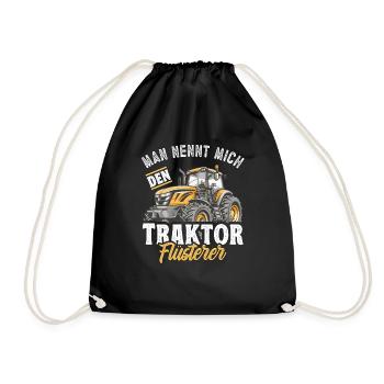 Landwirt Traktorfan Traktor Lass uns über - Turnbeutel - Schwarz - Vorne
