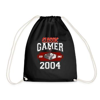 Video Gaming 20 Geburtstag 2004 Classic Gamer - Turnbeutel - Schwarz - Vorne