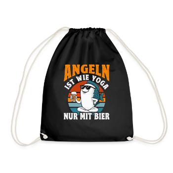 Drôle de pêcheur disant oui, je parle aux poissons - Sac de sport léger - noir - Devant