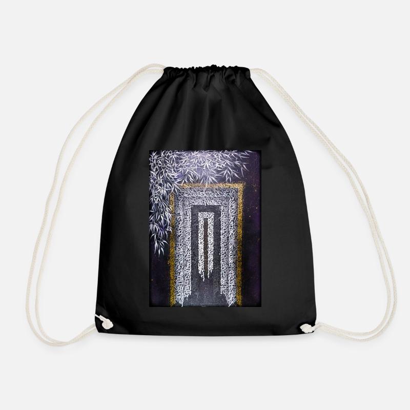 Calligraffiti - Gate (dark) - Drawstring Bag - black